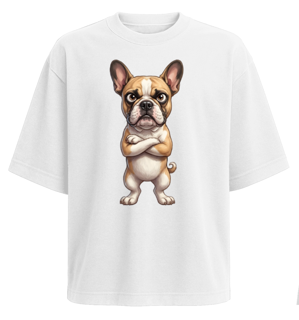 Polera Oversize - Bulldog Francés Enojado